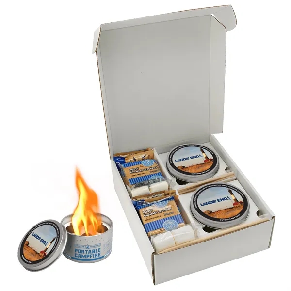 This portable campfire with custom box is reusable w/ 3-5 hours... from ASI 71685 Midnite Snax®