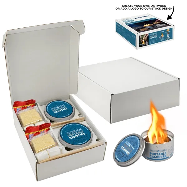 This portable campfire with custom box is reusable w/ 3-5 hours... from ASI 71685 Midnite Snax®