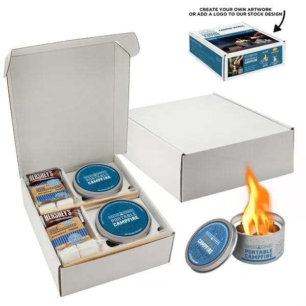 This portable campfire with custom box is reusable w/ 3-5 hours... from ASI 71685 Midnite Snax®