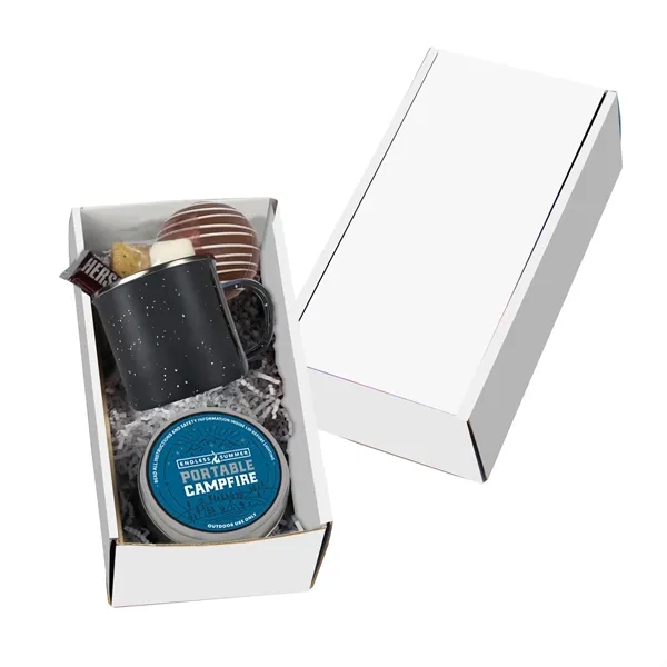 Gift set with portable campfire, a 16 oz speckled camping mug,... from ASI 71685 Midnite Snax® / Promo Revolution