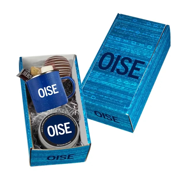 Gift set with portable campfire, a 16 oz speckled camping mug,... from ASI 71685 Midnite Snax® / Promo Revolution