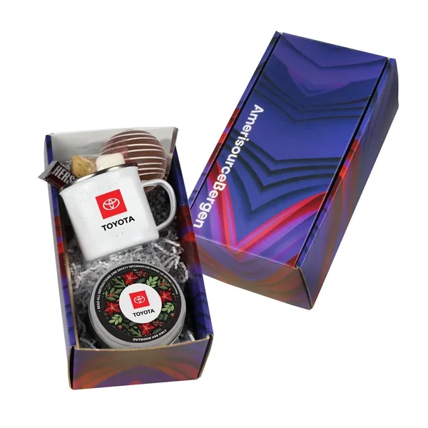 Gift set with portable campfire, a 16 oz speckled camping mug,... from ASI 71685 Midnite Snax® / Promo Revolution