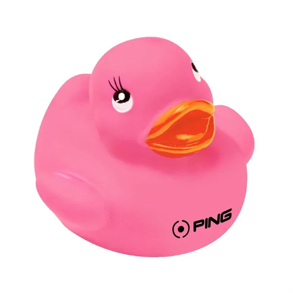 These colorful vinyl ducks are squeezable, float in water (not upright)... from ASI 52710 Lincoln Line