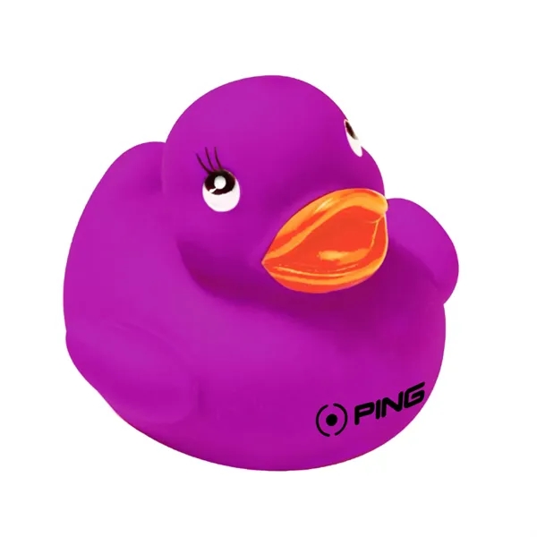 These colorful vinyl ducks are squeezable, float in water (not upright)... from ASI 52710 Lincoln Line