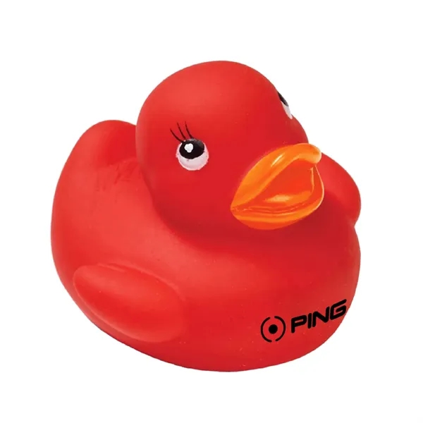 These colorful vinyl ducks are squeezable, float in water (not upright)... from ASI 52710 Lincoln Line