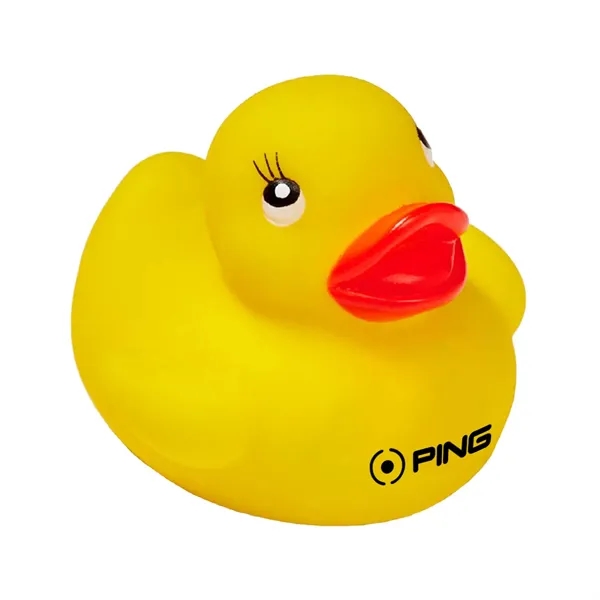 These colorful vinyl ducks are squeezable, float in water (not upright)... from ASI 52710 Lincoln Line