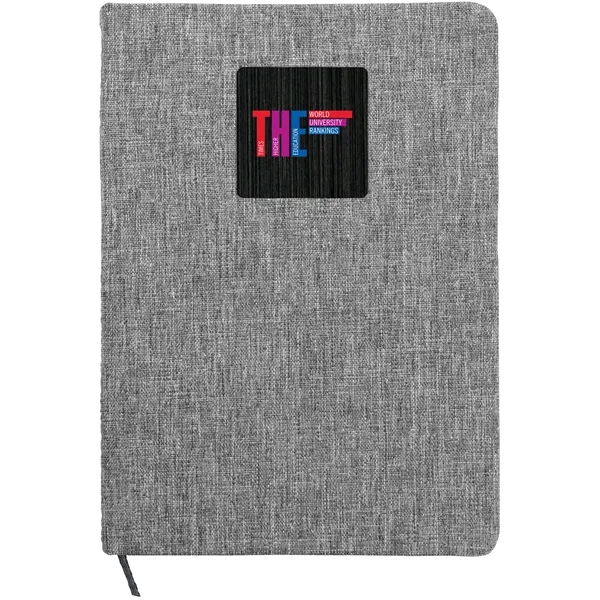 Heathered Recycled Notebook with Metal Accent... from ASI 30208 A P Specialties / AP Specialties