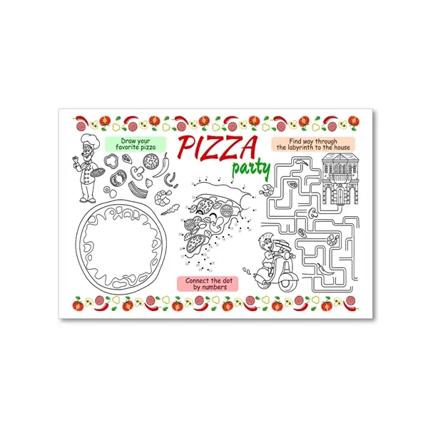 10" x 14" white paper straight-edge recyclable placemat made in the... from ASI 91880 Tranter Graphics Inc