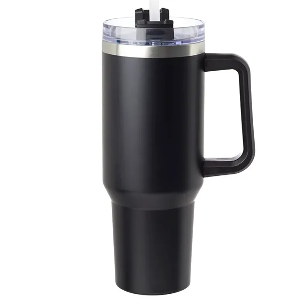 40 oz. stainless steel travel mug with handle, lid, straw and... from ASI 39552 BEL Promo