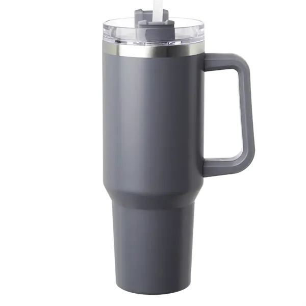 40 oz. stainless steel travel mug with handle, lid, straw and... from ASI 39552 BEL Promo