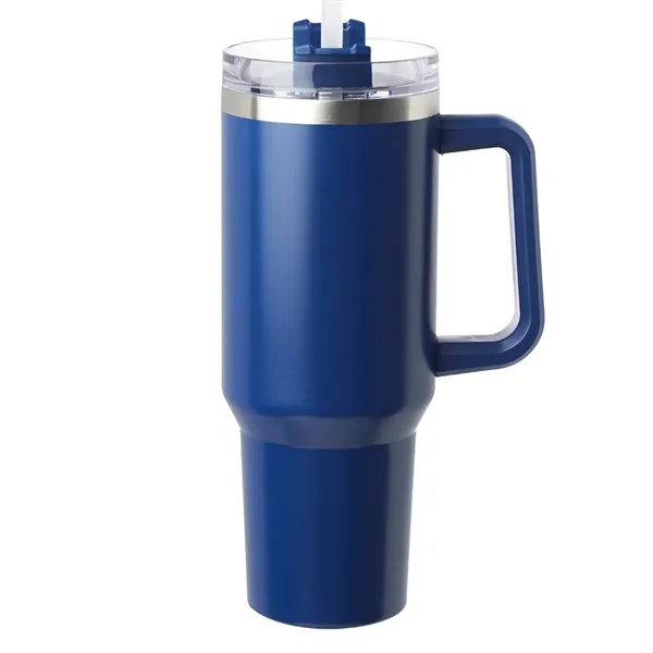 40 oz. stainless steel travel mug with handle, lid, straw and... from ASI 39552 BEL Promo