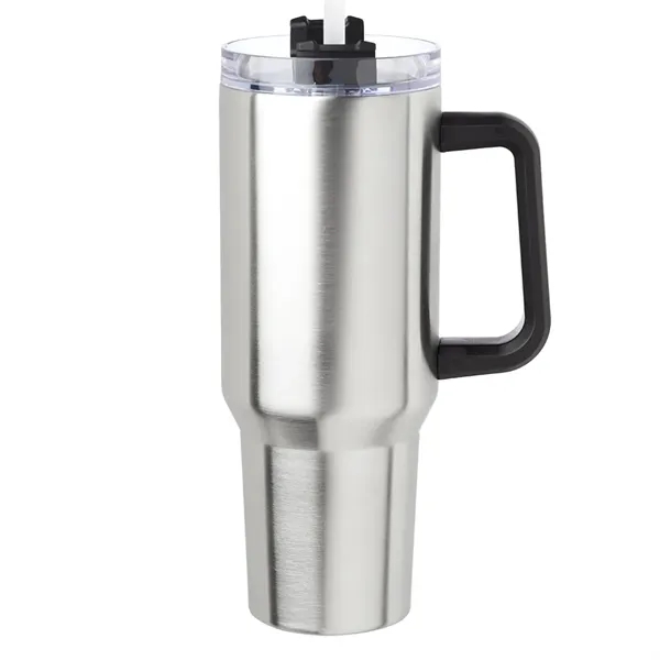 40 oz. stainless steel travel mug with handle, lid, straw and... from ASI 39552 BEL Promo