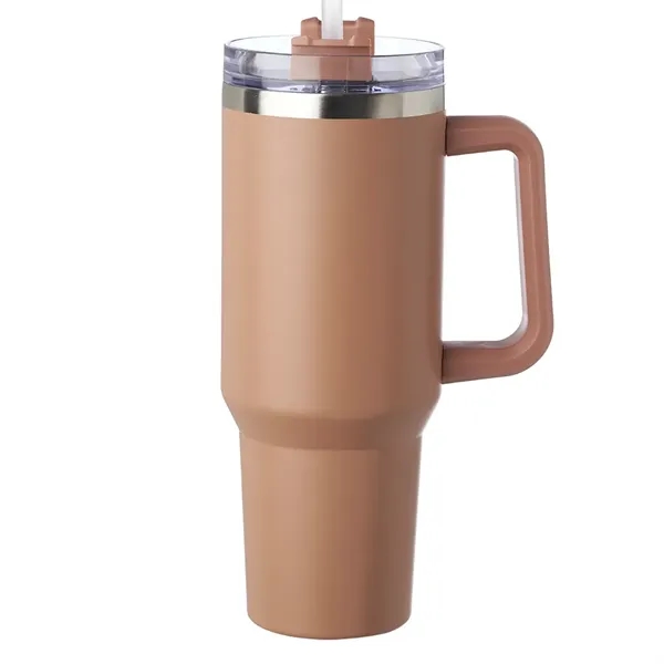 40 oz. stainless steel travel mug with handle, lid, straw and... from ASI 39552 BEL Promo