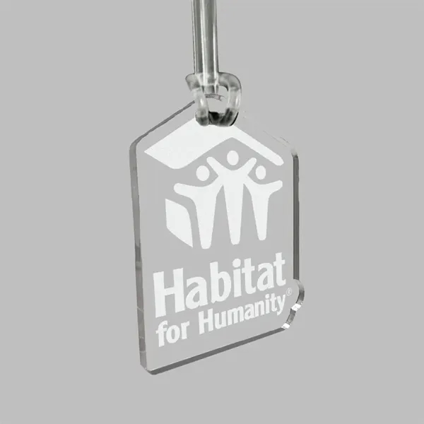 Laser-etched customizable luggage bag tag made from 1/4" acrylic with a... from ASI 72521 Morris Magnets / Laser Cuts