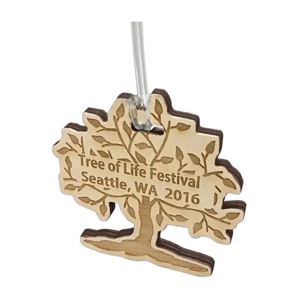 Laser etched graphic on a 1/4" birch bag tag.... from ASI 72521 Morris Magnets