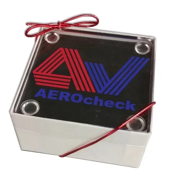 Set of 4 acrylic drink coasters.... from ASI 72521 Morris Magnets / Laser Cuts