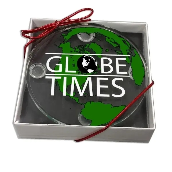 Set of 4 acrylic drink coasters.... from ASI 72521 Morris Magnets / Laser Cuts