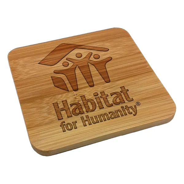 Bamboo coasters with laser etched graphics.... from ASI 72521 Morris Magnets