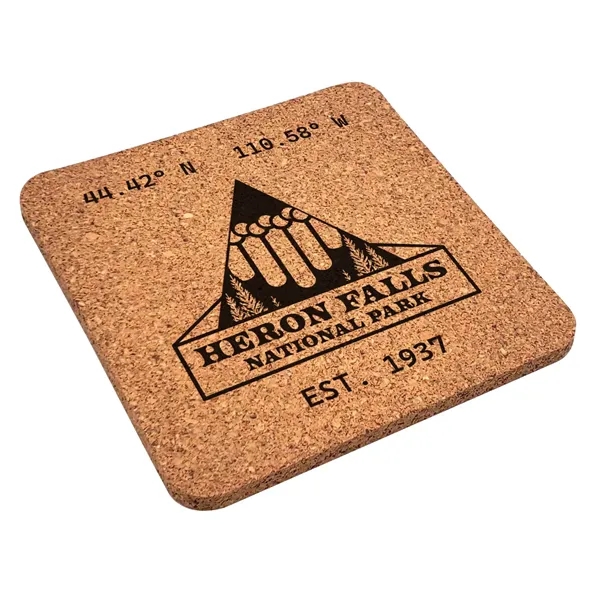 Cork Wood Coaster - Laser Etched... from ASI 72521 Morris Magnets