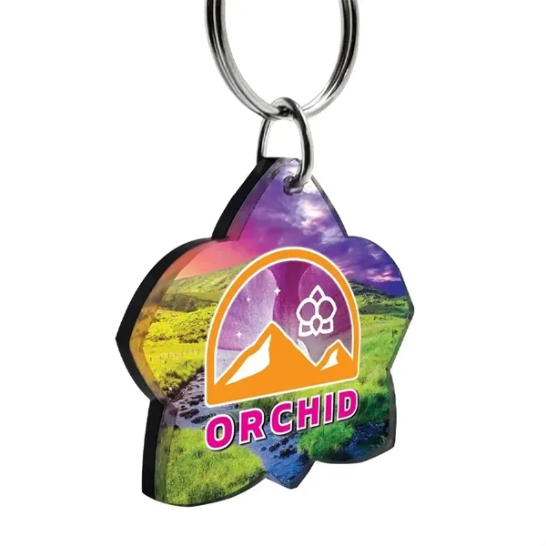Customizable key chain made of acrylic with a 1" split ring.... from ASI 72521 Morris Magnets / Laser Cuts