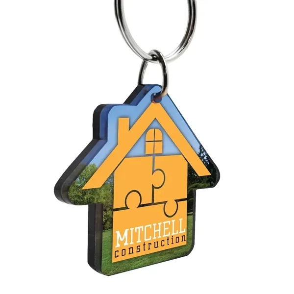 Customizable key chain made of acrylic with a 1" split ring.... from ASI 72521 Morris Magnets / Laser Cuts