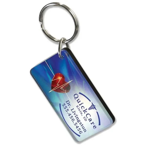 Customizable key chain made of acrylic with a 1" split ring.... from ASI 72521 Morris Magnets / Laser Cuts