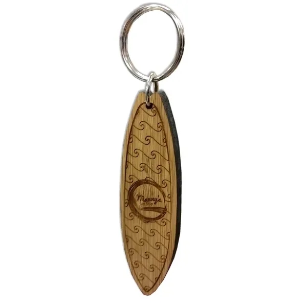 Custom Laser Etched Bamboo Keychain... from ASI 72521 Morris Magnets / Laser Cuts