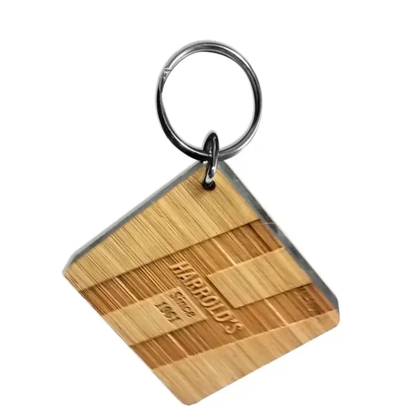 Custom Laser Etched Bamboo Keychain... from ASI 72521 Morris Magnets / Laser Cuts