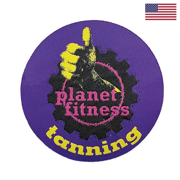 Custom woven sticker-decal, with 3M pressure-sensitive, non-permanent adhesive backing.... from ASI 92980 WOV-IN® / Universal Strap/Wov-In Line