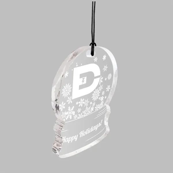 Laser-etched clear acrylic ornament.... from ASI 72521 Morris Magnets / Laser Cuts