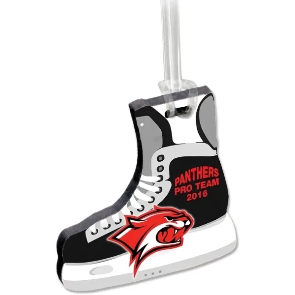 Customizable recycled wood luggage bag tags using full color ultra vivid... from ASI 72521 Morris Magnets / Laser Cuts