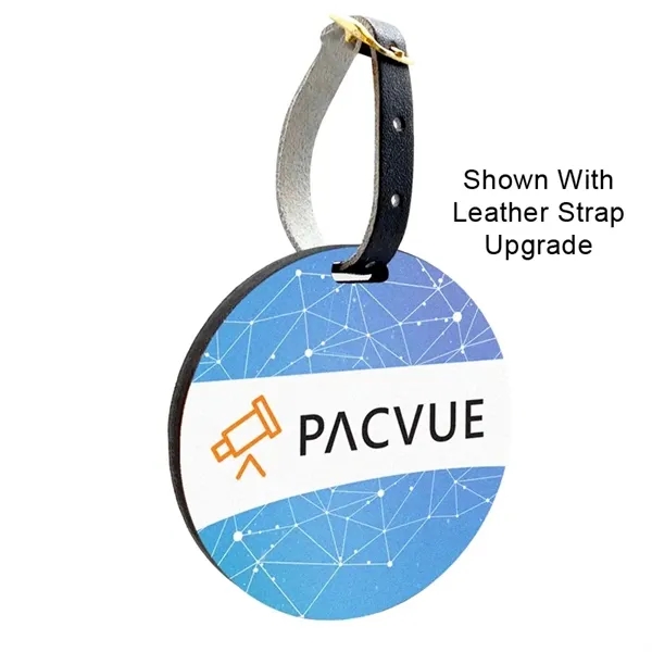 Customizable recycled wood luggage bag tags using full color ultra vivid... from ASI 72521 Morris Magnets / Laser Cuts