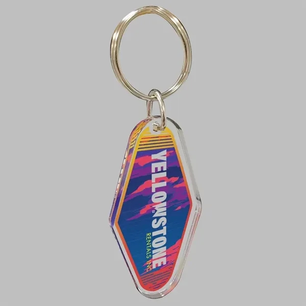 1/4" Vintage Clear Acrylic Motel Hotel Key Tag.... from ASI 72521 Morris Magnets / Laser Cuts
