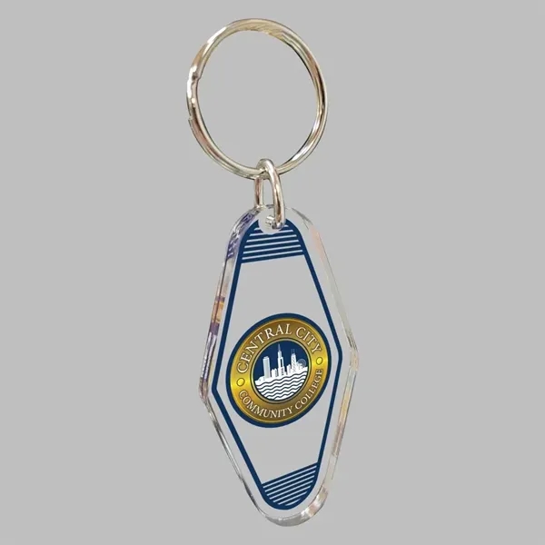 1/4" Vintage Clear Acrylic Motel Hotel Key Tag.... from ASI 72521 Morris Magnets / Laser Cuts