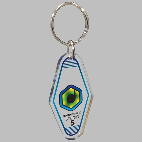 1/4" Vintage Clear Acrylic Motel Hotel Key Tag.... from ASI 72521 Morris Magnets / Laser Cuts