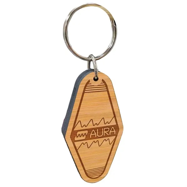 Vintage Etched Bamboo Motel Keychain Hotel Key Tag... from ASI 72521 Morris Magnets / Laser Cuts