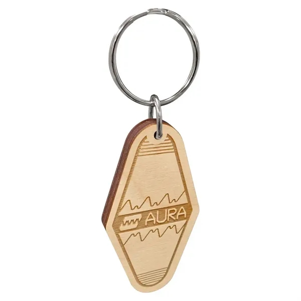 Vintage Etched Birch Motel Keychain Hotel Key Tag... from ASI 72521 Morris Magnets / Laser Cuts