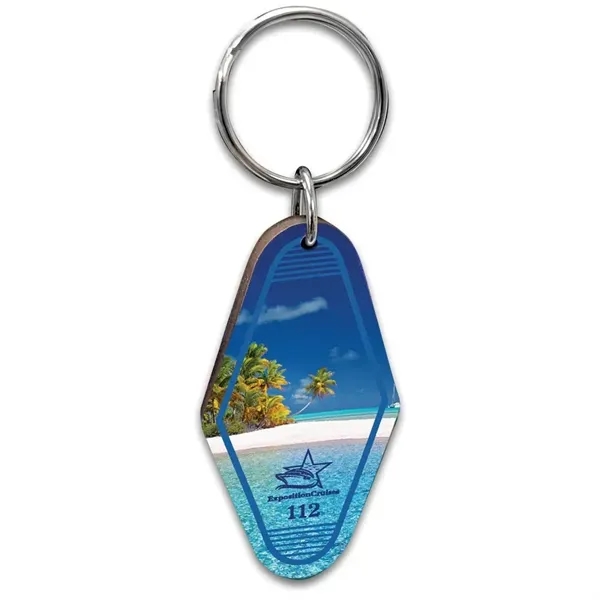 1/4" Vintage Recycled Wood Motel keychain Hotel Key Tag... from ASI 72521 Morris Magnets / Laser Cuts