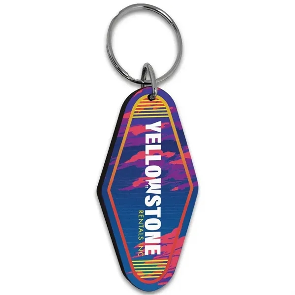 1/4" Vintage Recycled Wood Motel keychain Hotel Key Tag... from ASI 72521 Morris Magnets / Laser Cuts