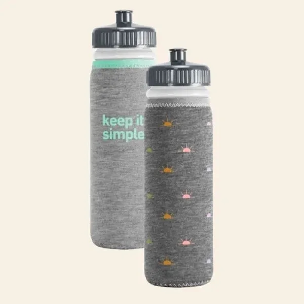 22 oz. Squeezable Bottle with Heathered Jersey Knit High-Quality Neoprene Insulating... from ASI 74710 Numo / NUMO
