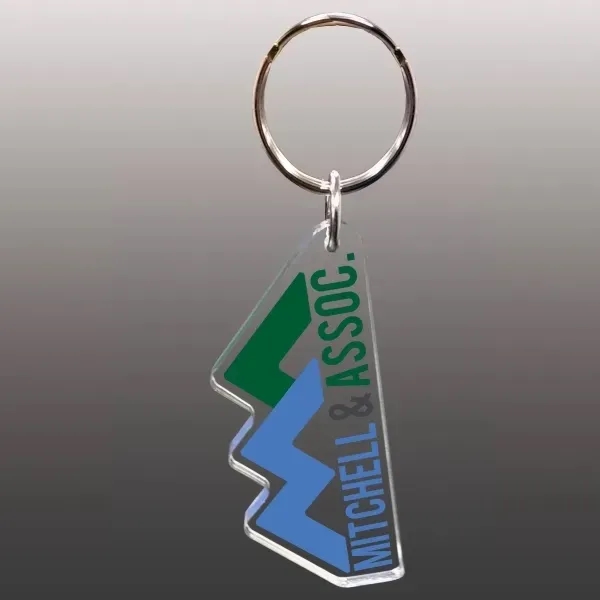 Customizable key chain made of acrylic with a 1" split ring.... from ASI 72521 Morris Magnets / Laser Cuts