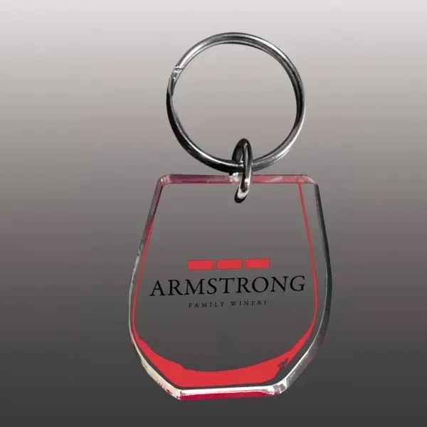 Customizable key chain made of acrylic with a 1" split ring.... from ASI 72521 Morris Magnets / Laser Cuts
