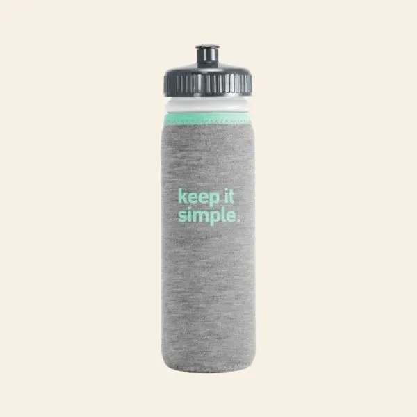 22 oz. Squeezable Bottle with Heathered Jersey Knit High-Quality Neoprene Insulating... from ASI 74710 Numo / NUMO