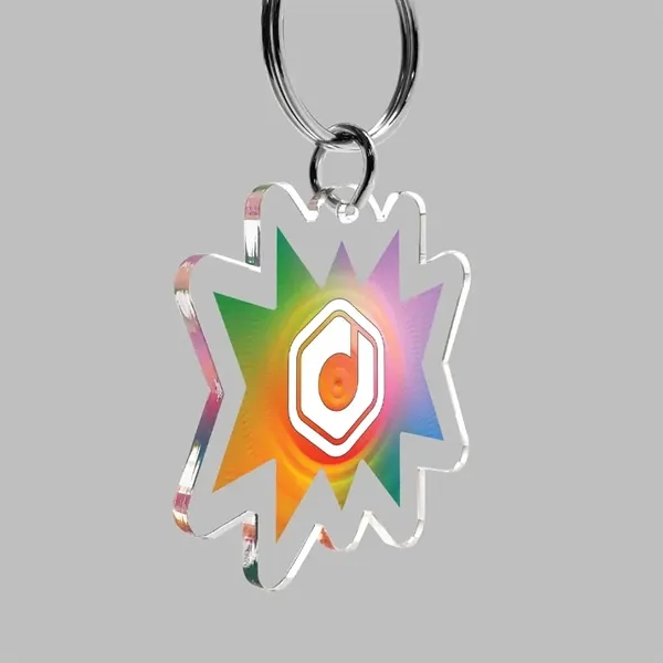 Customizable key chain made of acrylic with a 1" split ring.... from ASI 72521 Morris Magnets / Laser Cuts