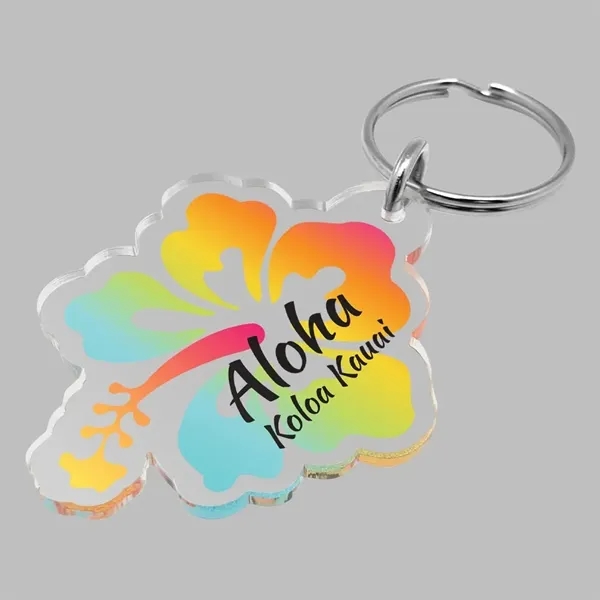 Customizable key chain made of acrylic with a 1" split ring.... from ASI 72521 Morris Magnets / Laser Cuts