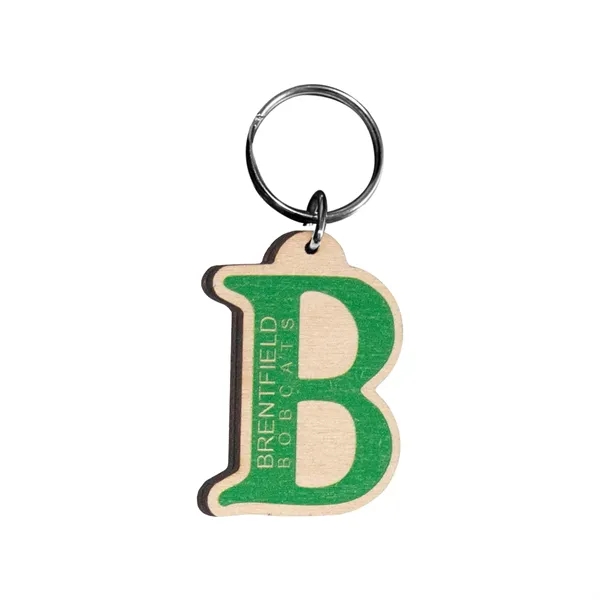 Customizable birch wood keychain with a 1" split ring.... from ASI 72521 Morris Magnets / Laser Cuts