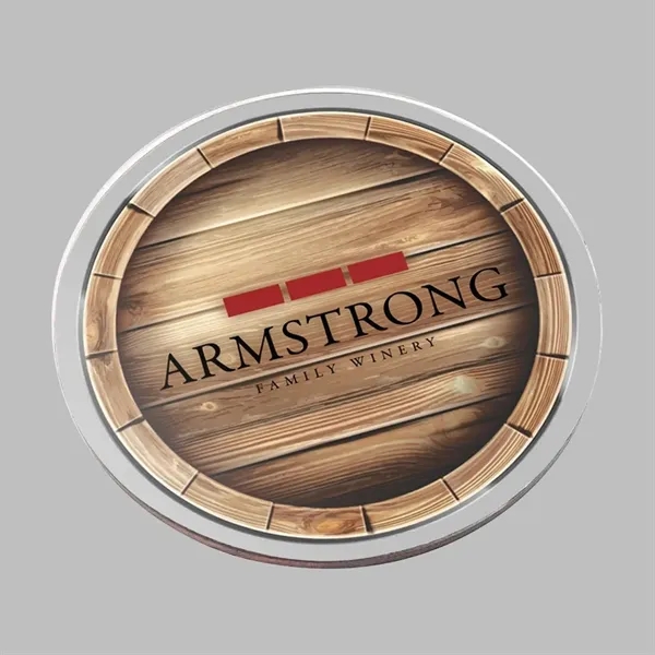 Custom shaped, 1/4" thick acrylic plastic magnets with full color imprinting;... from ASI 72521 Morris Magnets / Laser Cuts