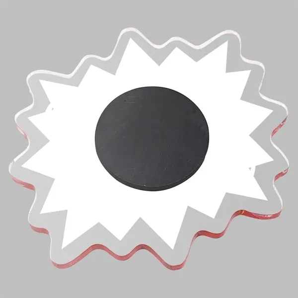 Custom shaped, 1/8" thick acrylic plastic magnets with full color imprinting;... from ASI 72521 Morris Magnets / Laser Cuts