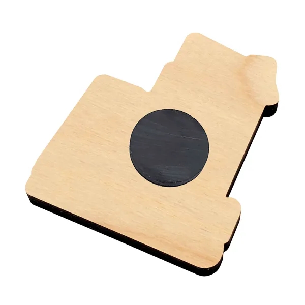 Birch wood magnet with Ultra Vivid imprint and strong disc magnet... from ASI 72521 Morris Magnets / Laser Etch Line