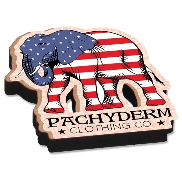 Wooden magnet with ultra vivid graphics.& disc magnet... from ASI 72521 Morris Magnets / Laser Cuts